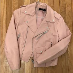 Pink leather jacket!
